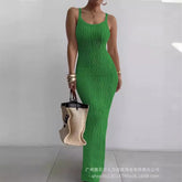 Sexy Strap Bodycon Maxi Dress Women 2024 Summer Fashion Sleeveless Slim Long Party Dress Elegant